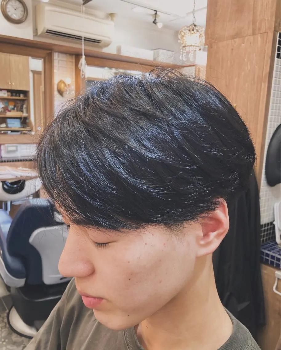 ショート メンズ メンズパーマ ルピナス中田店長 山口大地のヘアスタイル