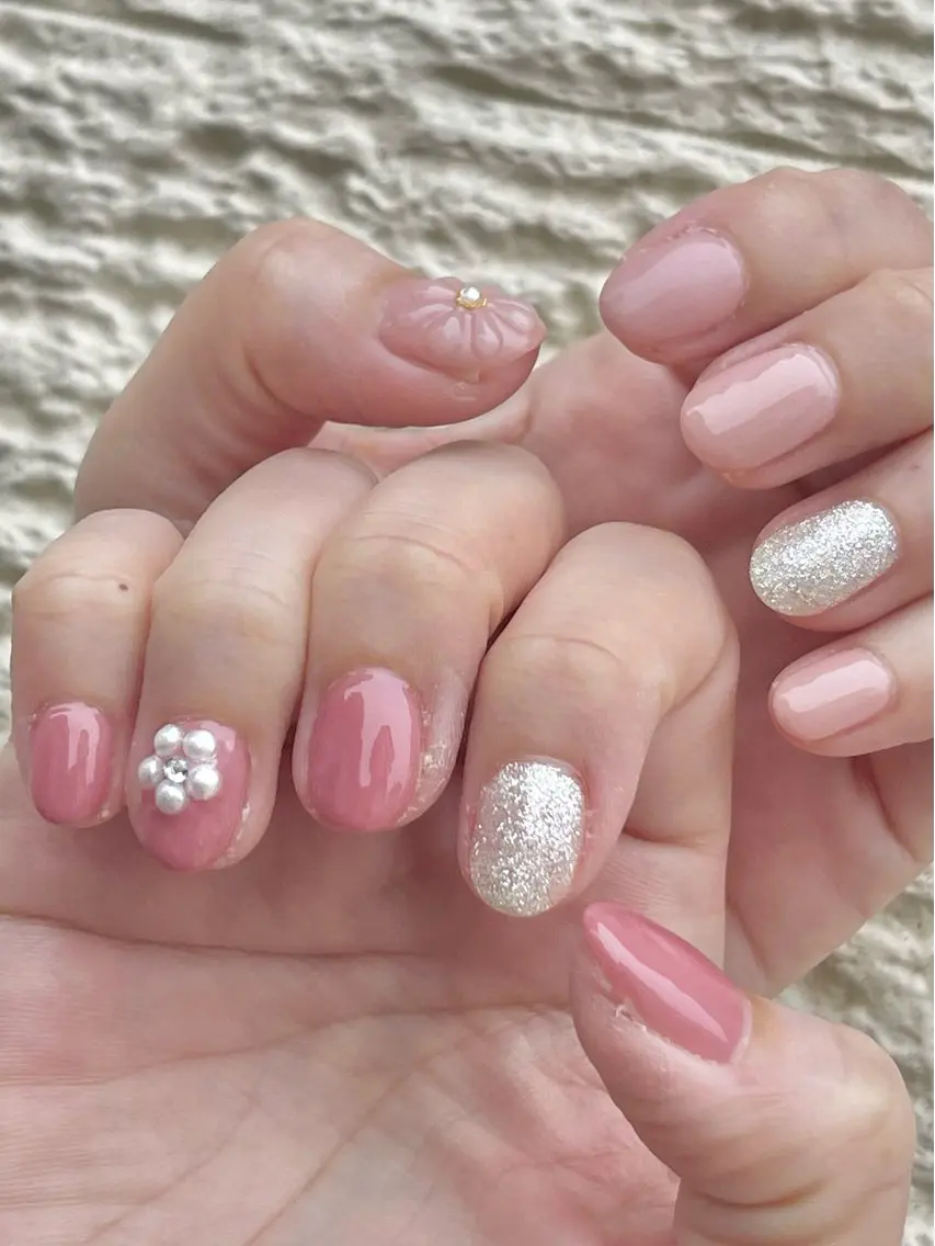 ネイル ピンク 春ネイル nanairo nailのネイルデザイン