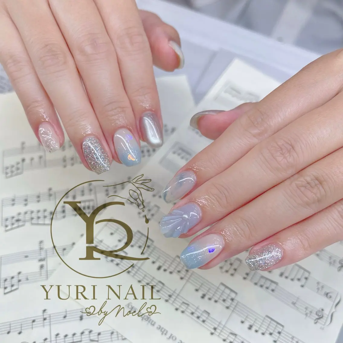 ネイル チークネイル フットネイル フレンチネイル グラデーション キラキラネイル ハンドネイル フットネイル ハンドケア YURI Nail Funabashiのネイルデザイン