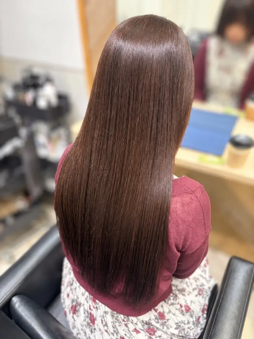ロング ヘアカラー トリートメント 【表参道】艶カラー 松原 栞🌼‎🤍のヘアスタイル