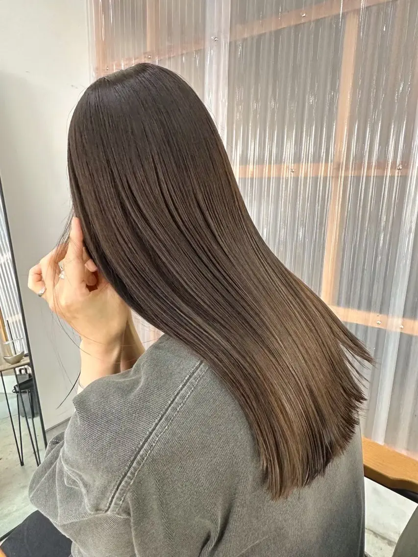 ロング カラー カット ヘアカラー トリートメント まさと/ヘーゼルベー ジュ/レイヤーカットのヘアスタイル