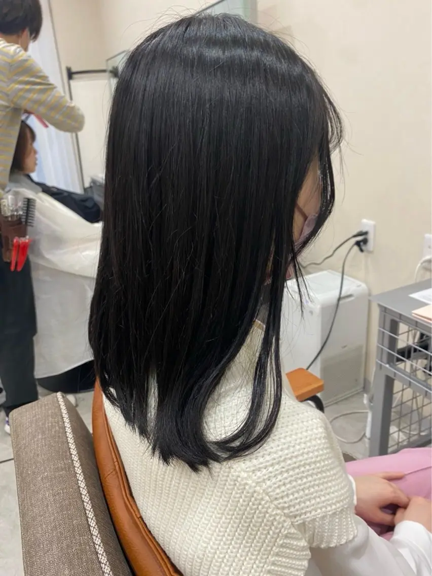 セミロング カラー ブリーチ 佐々木 政徳のヘアスタイル