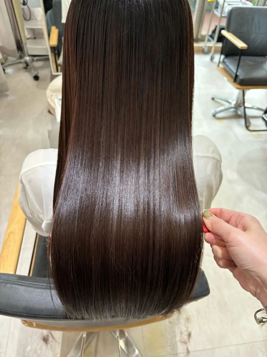 ロング カラー ケアカラー 髪質改善 トリートメント ヘアカラー トリートメント 🌿透明感ヘア 園田 朱梨🌿のヘアスタイル
