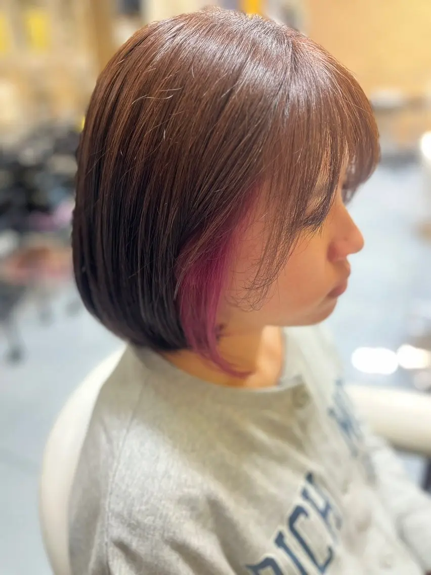 ミディアム ピンクラベンダー パープルカラー ブリーチカラー特化 美容師/𝕐𝕌𝕀のヘアスタイル