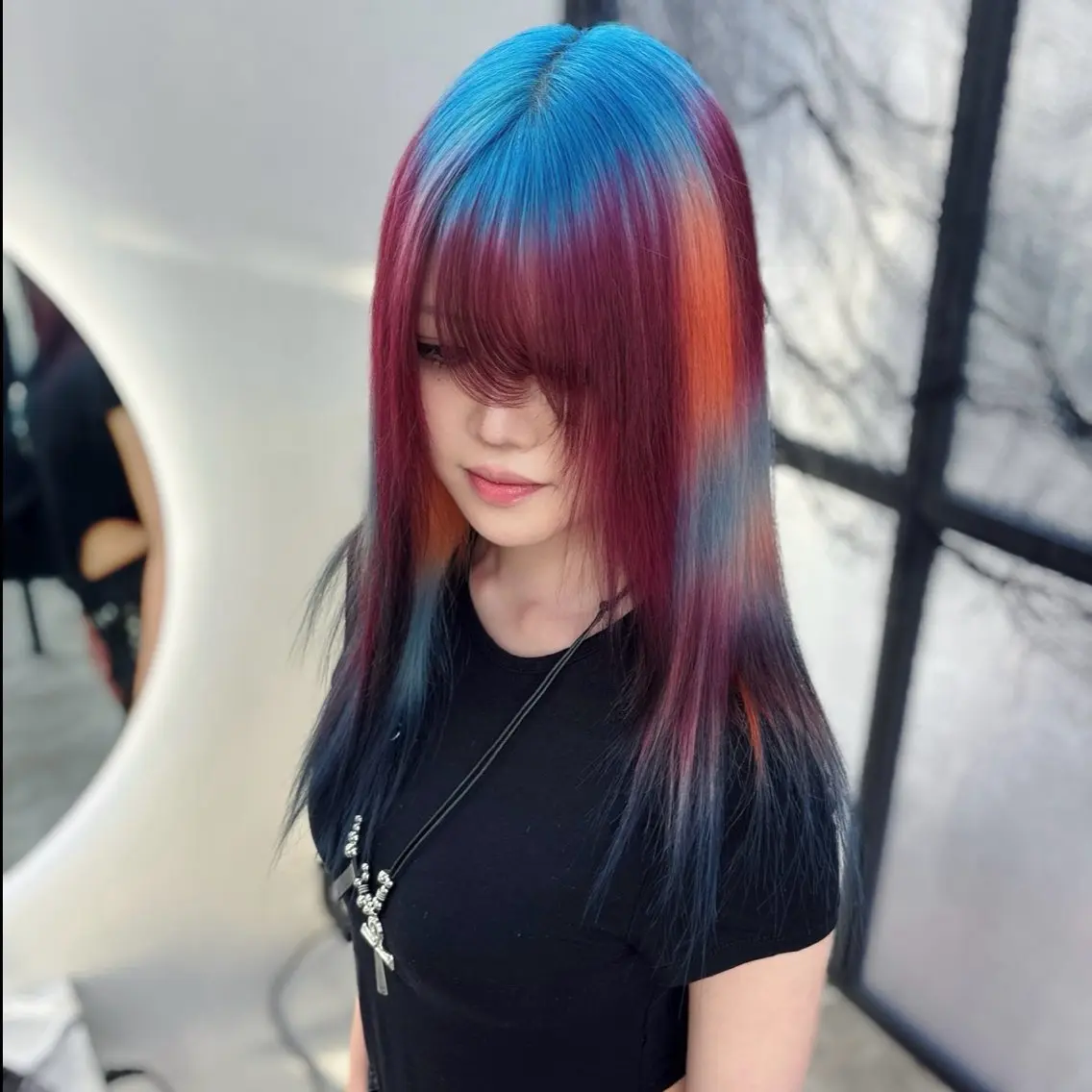 ロング カラー ヘアカラー Ren. 🦋デザインカラーのヘアスタイル