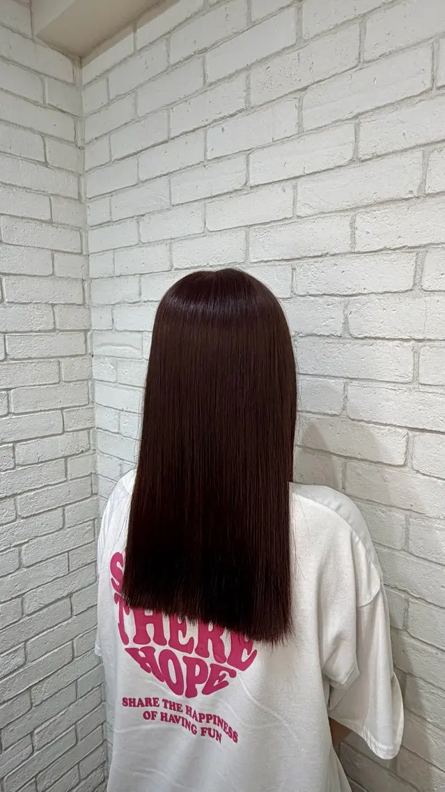 セミロング ピンクブラウン ヘアカラー Harue ‪ ·͜·のヘアスタイル
