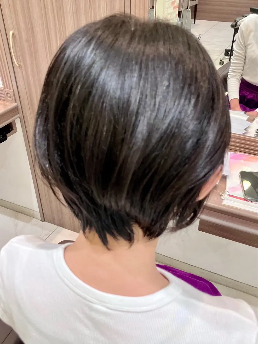 ショート ショートボブ ボブ ショートヘア ☂️Ash 新杉田☂️山本のヘアスタイル