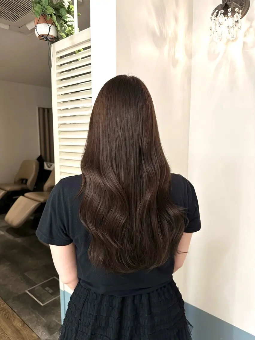 ロング カラー ヘアカラー トリートメント 安丸 結夏のヘアスタイル