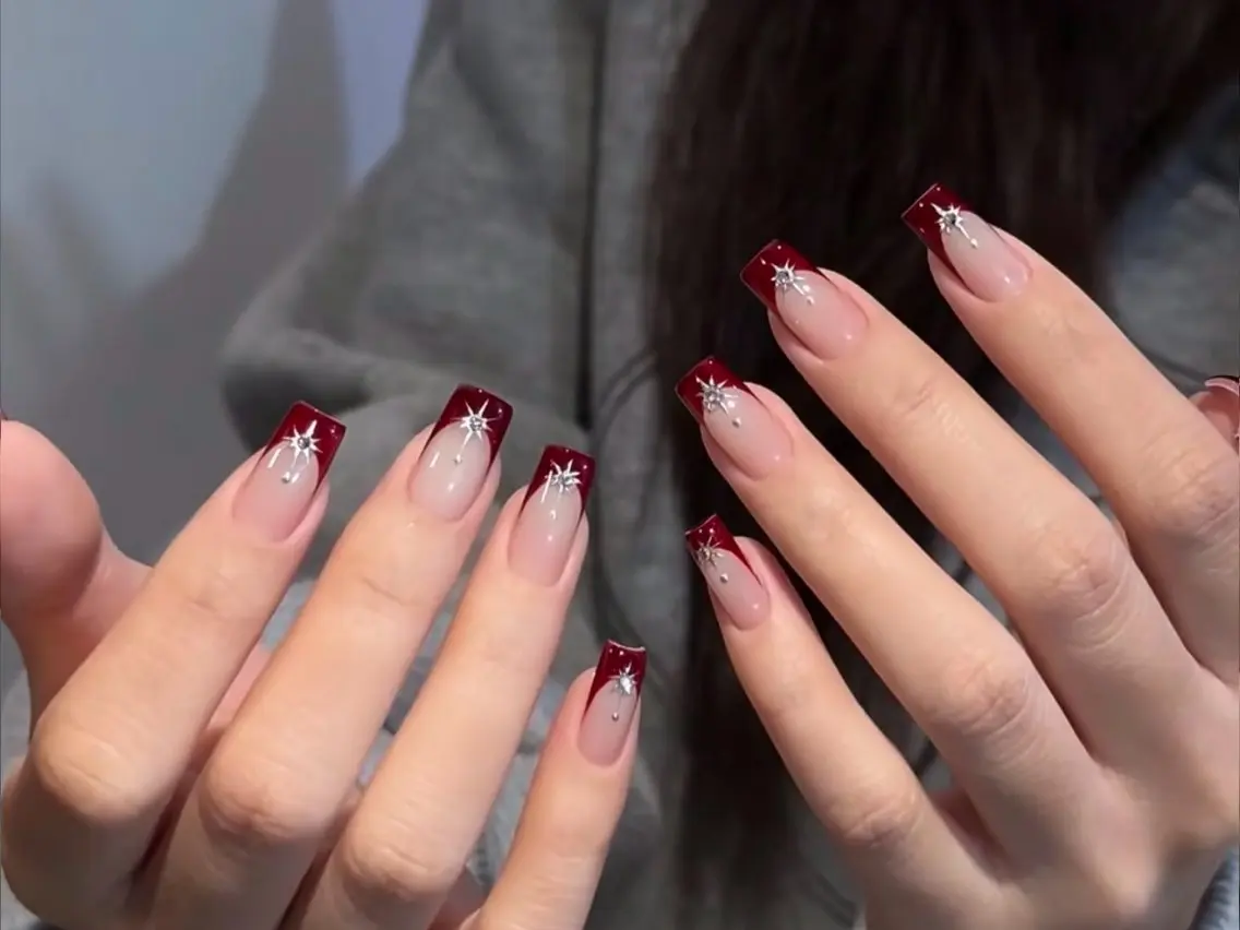 ネイル オーロラネイル 長さ出し フレンチネイル ジェルネイル ガラスフレンチ ハンドネイル Rela・S NAILのネイルデザイン