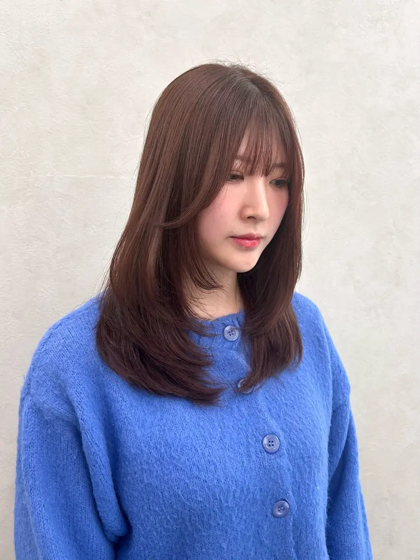ミディアム カラー カット ヘアカラー トリートメント 🌷横浜/レイヤー /艶カラー🌷のヘアスタイル