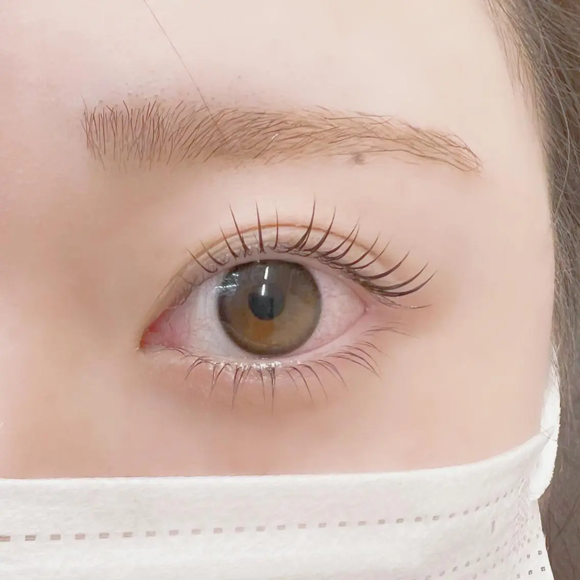 Lashlift (まつげパーマ)  上下の写真