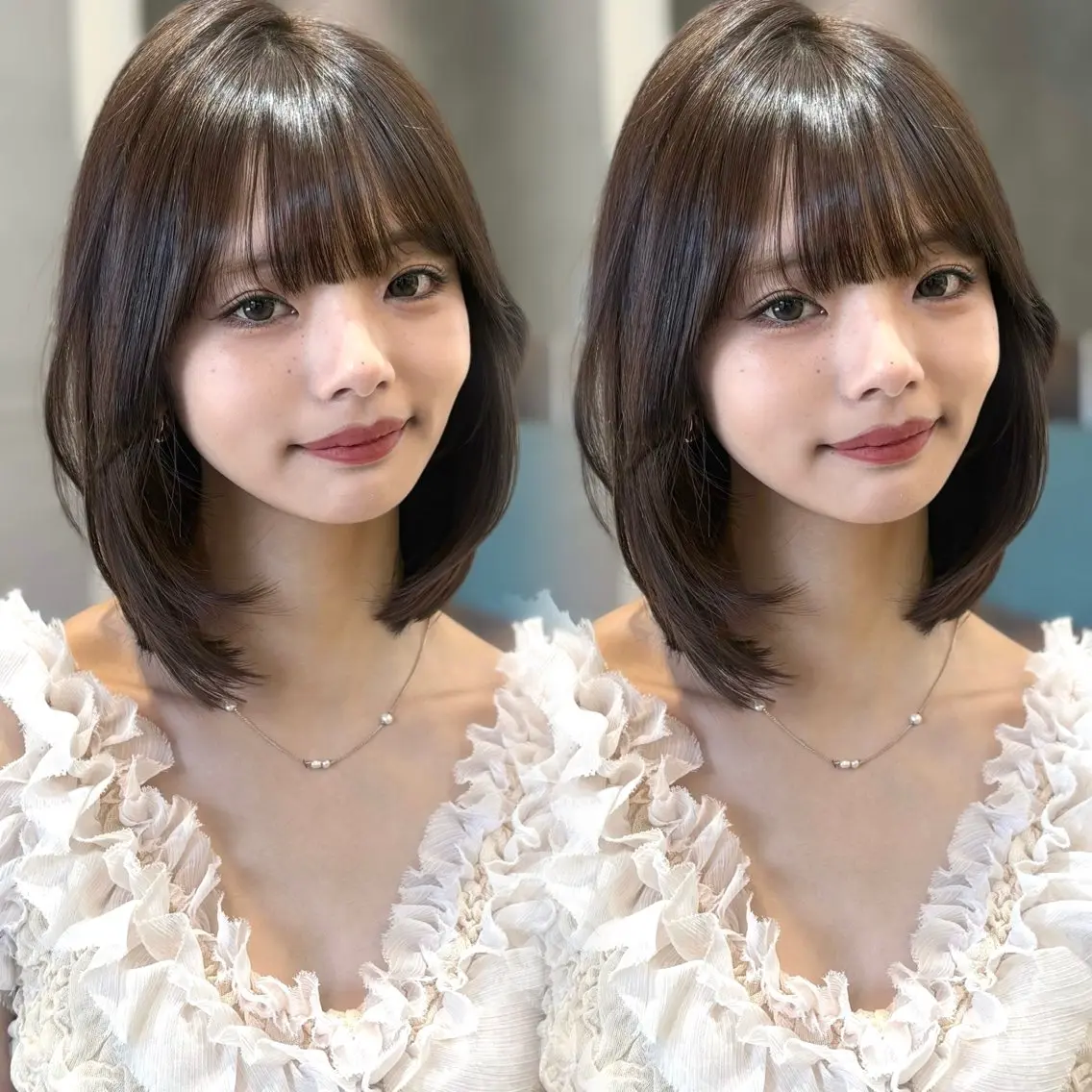 ミディアム ヘアアレンジ 田中 柚莉愛のヘアスタイル