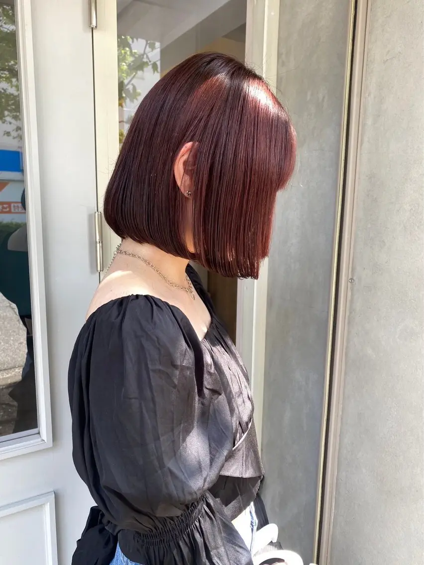 ショート カラー ボブ カット ヘアカラー トリートメント yoro /ミホのヘアスタイル