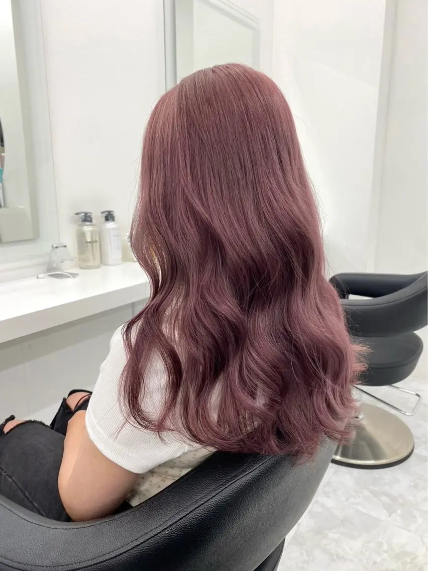 ロング カラー 🤍淡色ピンク&ラベ ンダーYUKI🤍のヘアスタイル