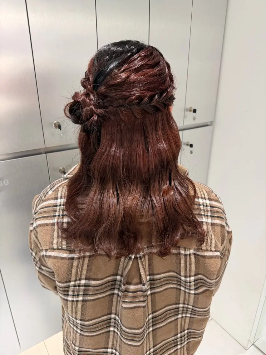 ヘアアレンジ 結婚式・ブライダル ヘアセット ヘアセット🎀耳つぼ 👂💎MONAMIのヘアスタイル