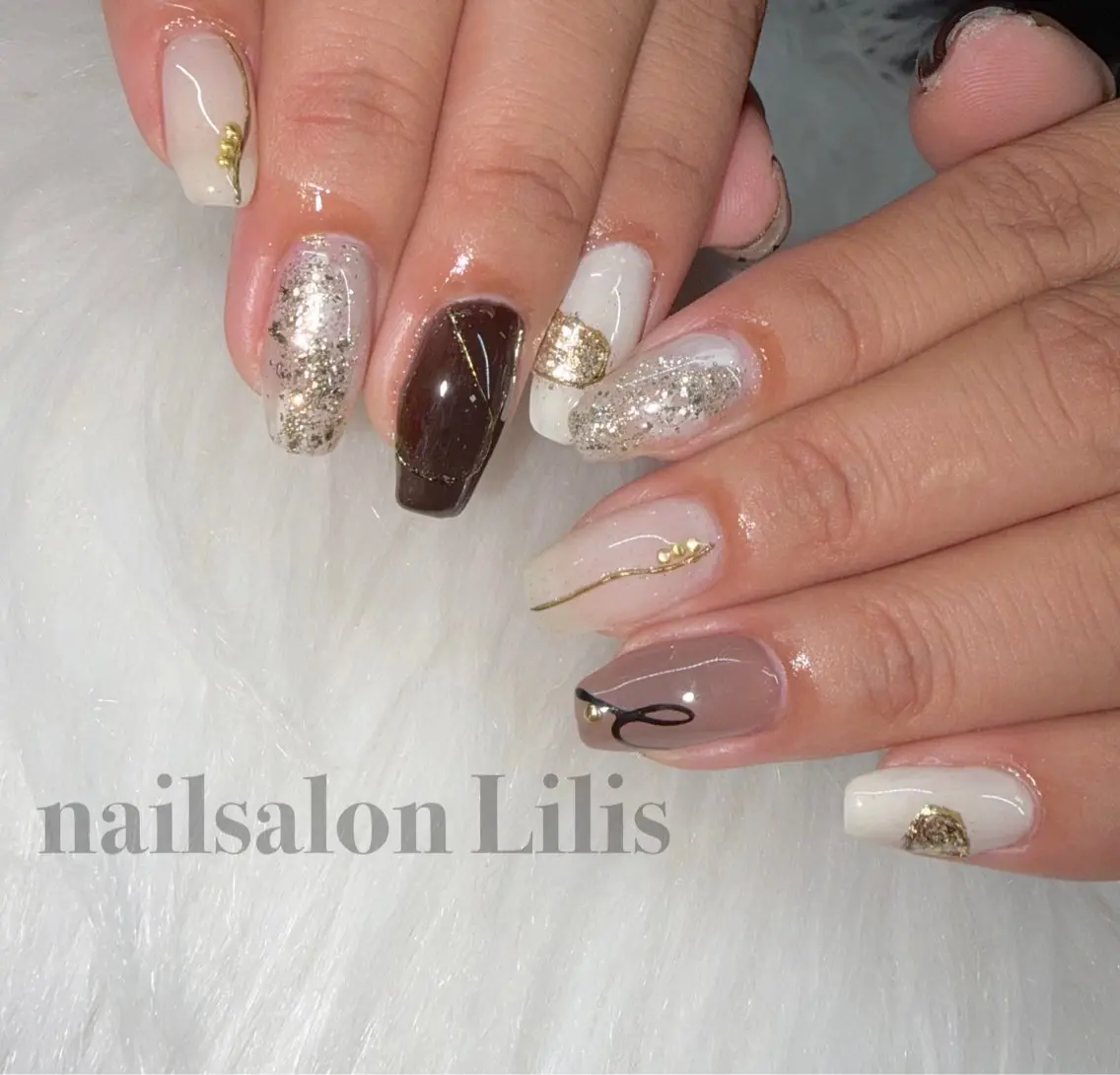 ネイル アートネイル ニュアンスネイル ハンドネイル nailsalon Lilisのネイルデザイン
