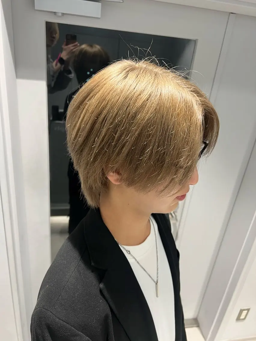 カラー メンズ ベージュカラー 縮毛矯正練習 モデル募集✨️NOAのヘアスタイル