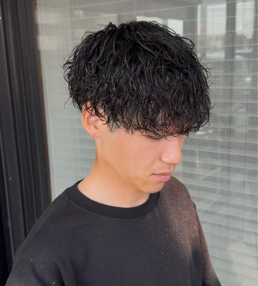 ショート パーマ カット パーマ トリートメント 野洲/美容室/美容師 平田蒼太ヒラタソウタのヘアスタイル