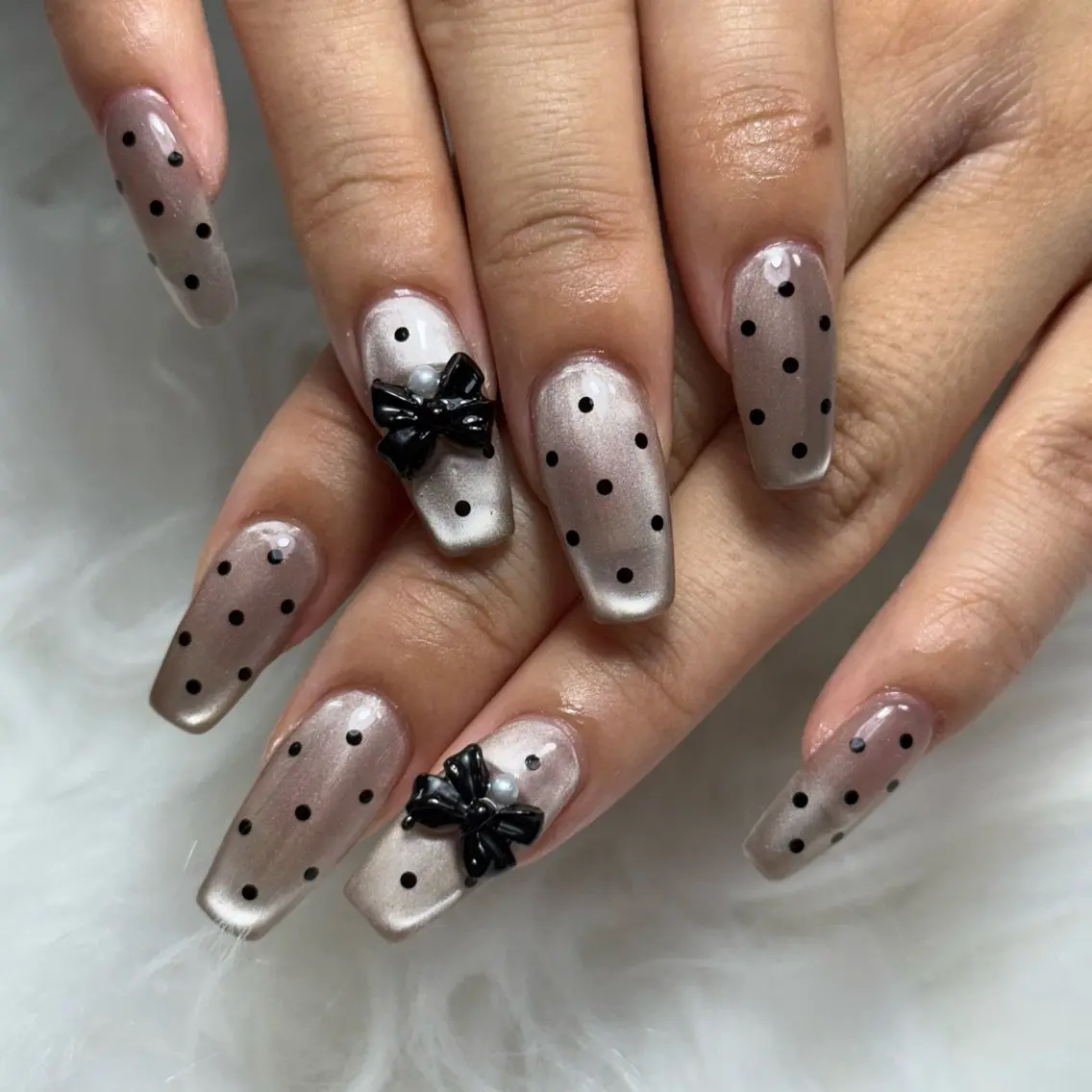ネイル ドット マグネットネイル ハンドネイル L'ino nailのネイルデザイン