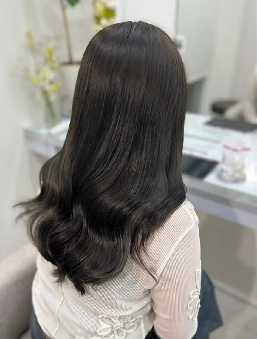 ロング カラー ブラウンカラー 透明感カラー み なのヘアスタイル