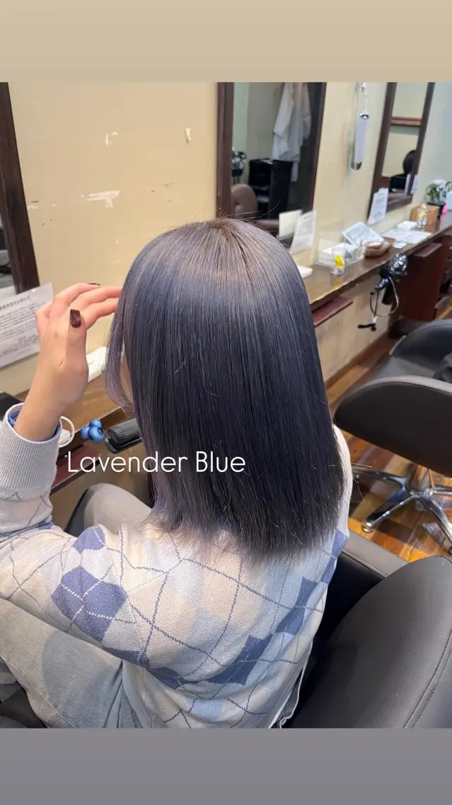 カラー ブリーチ ブロンド 透明感カラー ラベンダーカラー ホワイトブロンド ヘアカラー トリートメント れな /本郷三丁目のヘアスタイル