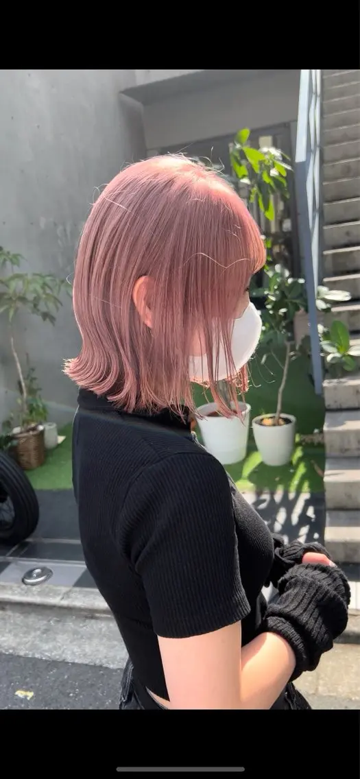 セミロング 結べるレイヤーカット /カラー/あさかのヘアスタイル