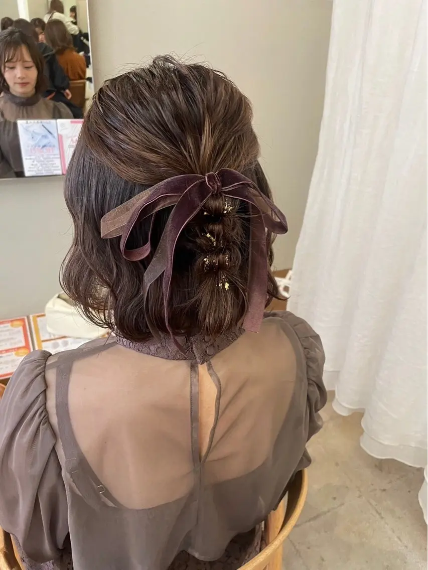 カラー+トリートメント+ヘアアレンジの写真