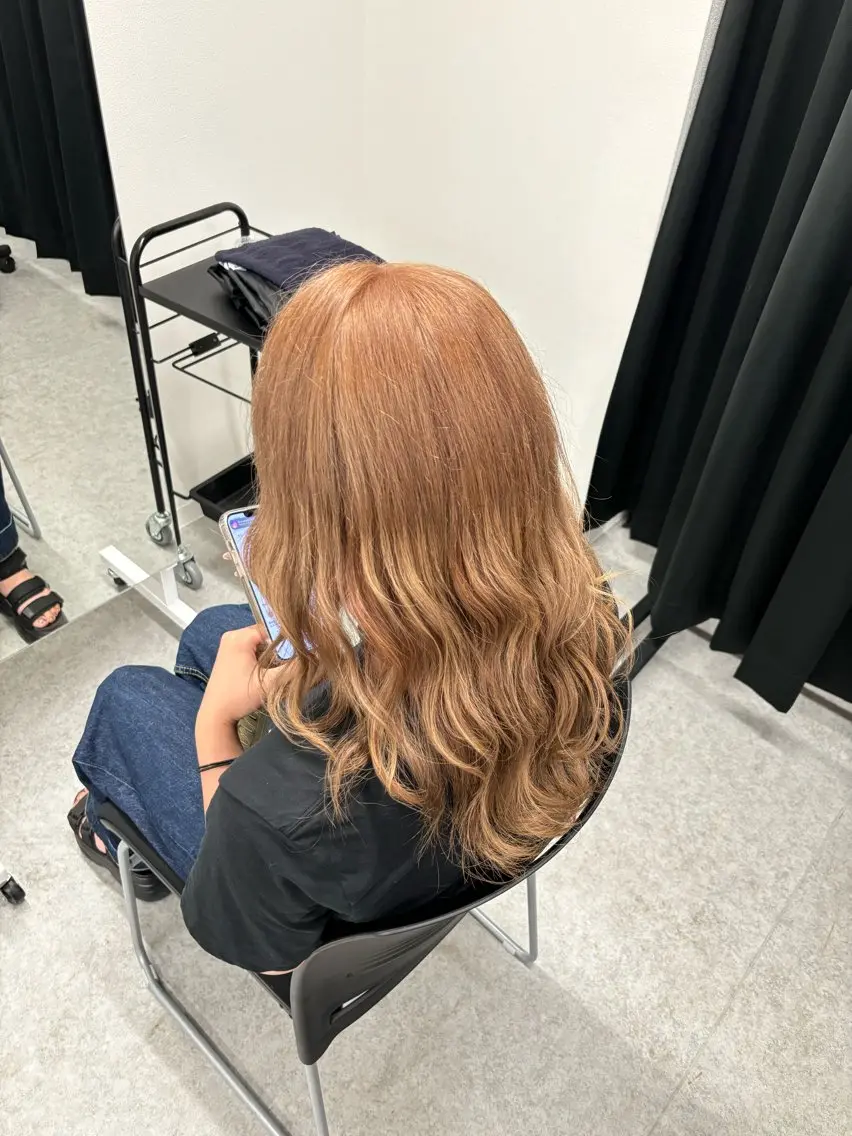 ロング カラー ヘアカラー ヘッドスパ ヘアセット 🫧韓国風透明感 ヘア🫧towaのヘアスタイル