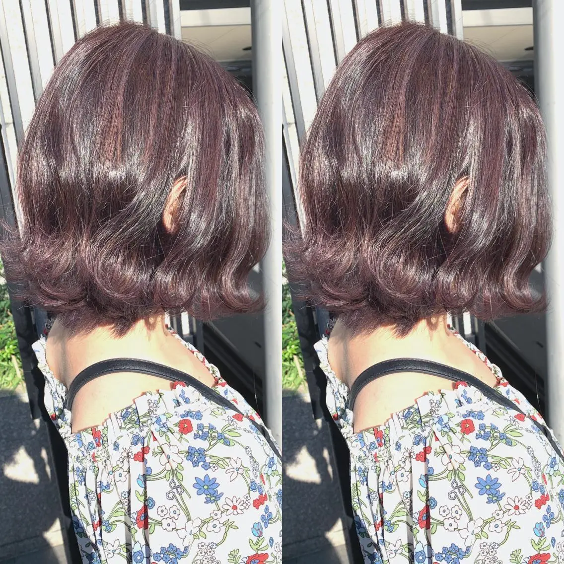 ショート パープルカラー ボブ カット ヘアカラー H (エイチ) 烏丸御池店のヘアスタイル