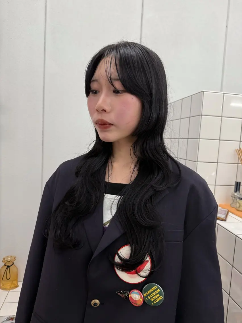 ロング カラー カット ヘアカラー トリートメント 関 京磨のヘアスタイル