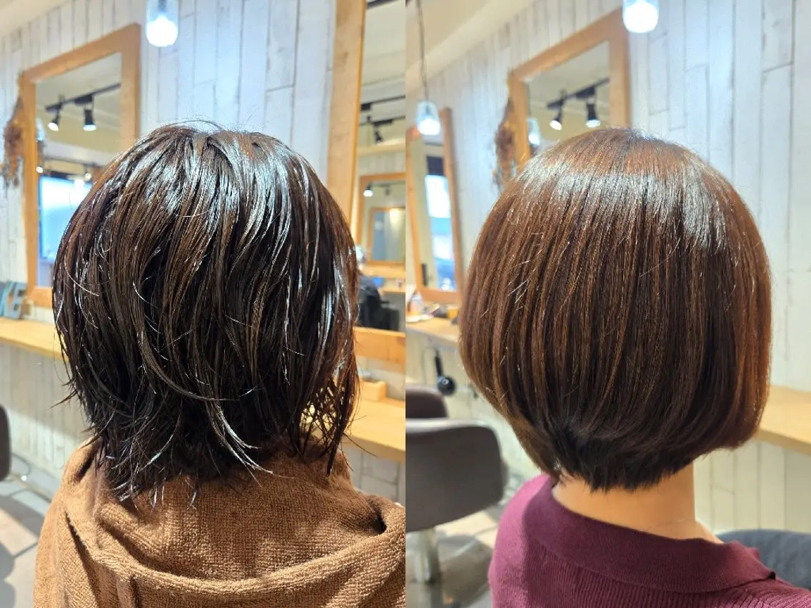ミディアム 縮毛矯正 カット 縮毛矯正 野村 果音(カノン)のヘアスタイル