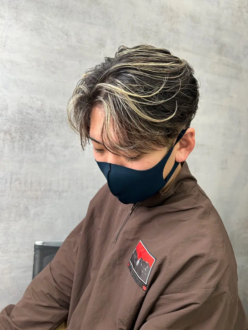 カラー パーマ メンズ 静岡 / 毛流れ特化 /下居真大のヘアスタイル