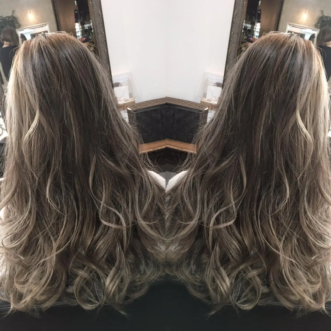 ロング カラー グラデーションカラー ハイライトカラー ハイライト 吉本 yoshimotoのヘアスタイル