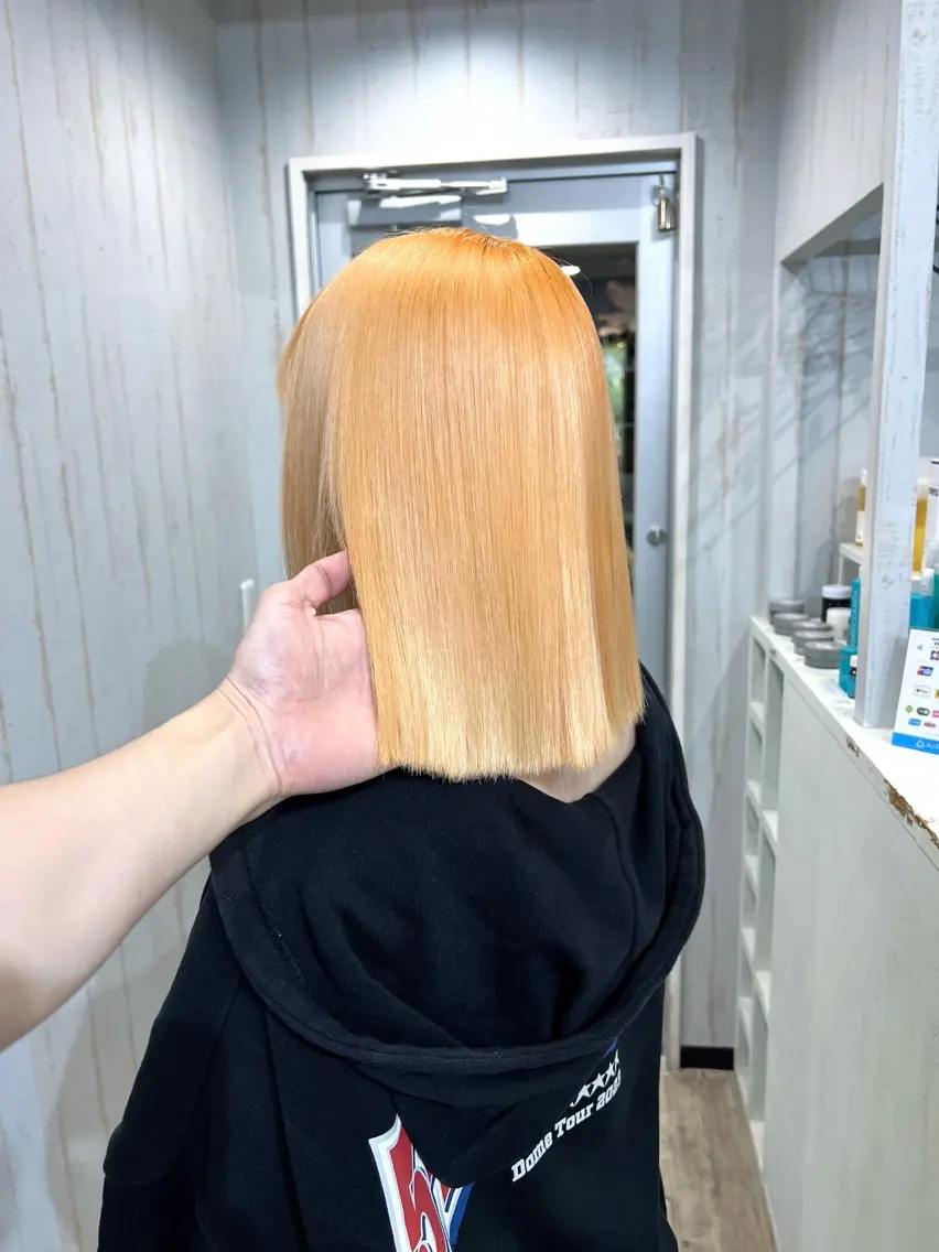 ミディアム カット ヘアカラー トリートメント 艶髪/ハイトーン特化 店長/SHOHEIのヘアスタイル