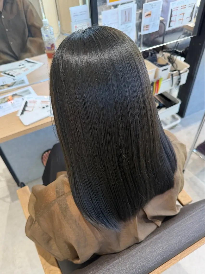 ミディアム カラー ヘアカラー トリートメント FUKA🎀🩶 / 韓国風ヘアのヘアスタイル