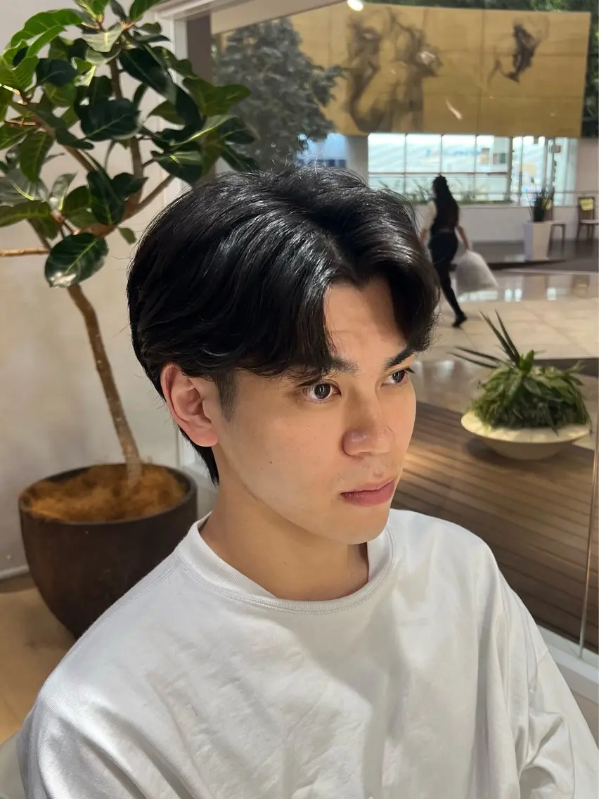 ショート パーマ メンズ カット パーマ 梅田茶屋町メンズ 専門美容師 山元一平のヘアスタイル