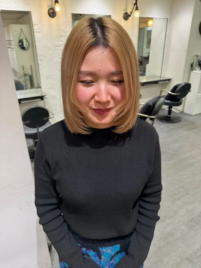 ミディアム 赤み無し柔らかカラー 【梅田】madokaのヘアスタイル