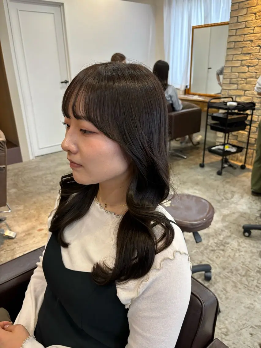 セミロング カット ヘアカラー トリートメント 髪質改善矯正特化 🇰🇷amiruのヘアスタイル