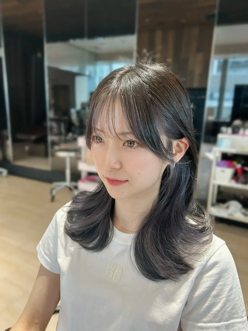 セミロング カット ヘアカラー トリートメント 🎀大竹美侑/顔まわ りカット/レイヤーのヘアスタイル