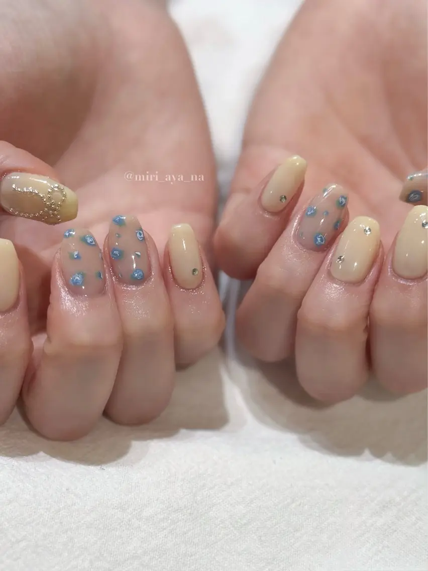 ネイル ハンドネイル 新宿代々木/キレイめ ちゅるん/miriのネイルデザイン