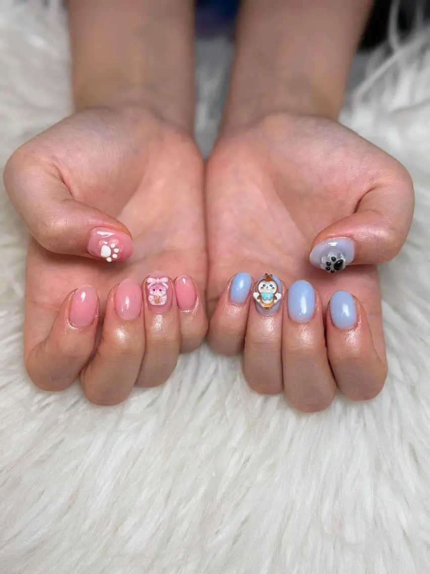 ネイル フットネイル フレンチネイル グラデーション 韓国ネイル マグネットネイル ハンドネイル Hi beauty 渋谷のネイルデザイン