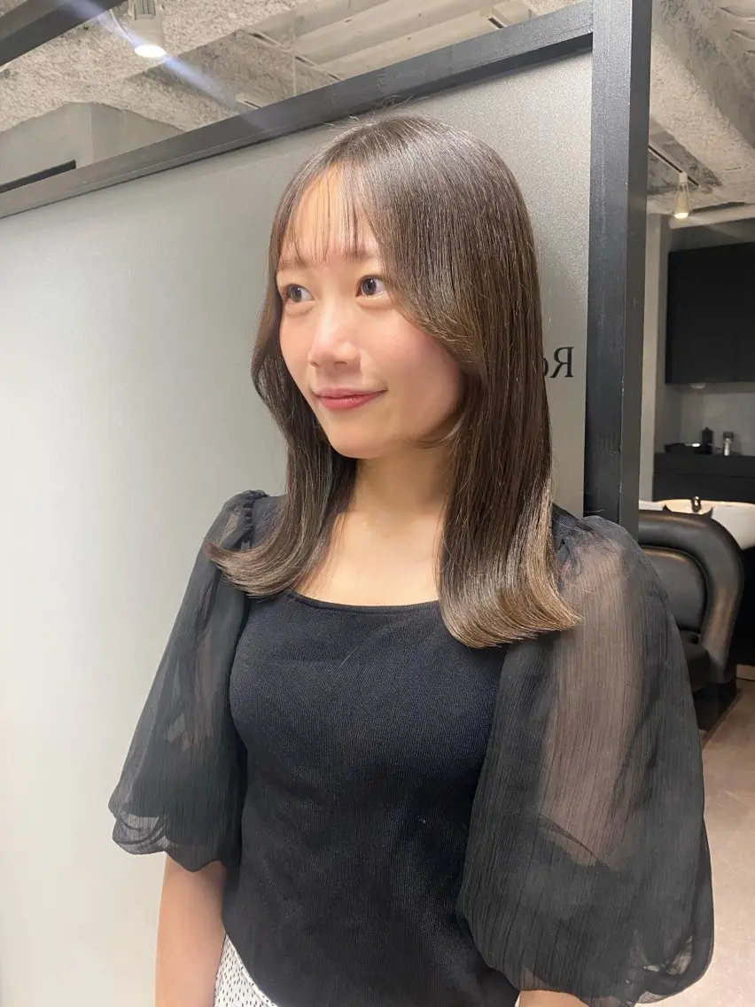 セミロング カラー カット ヘアカラー マンツーマン半個室 tamuraのヘアスタイル