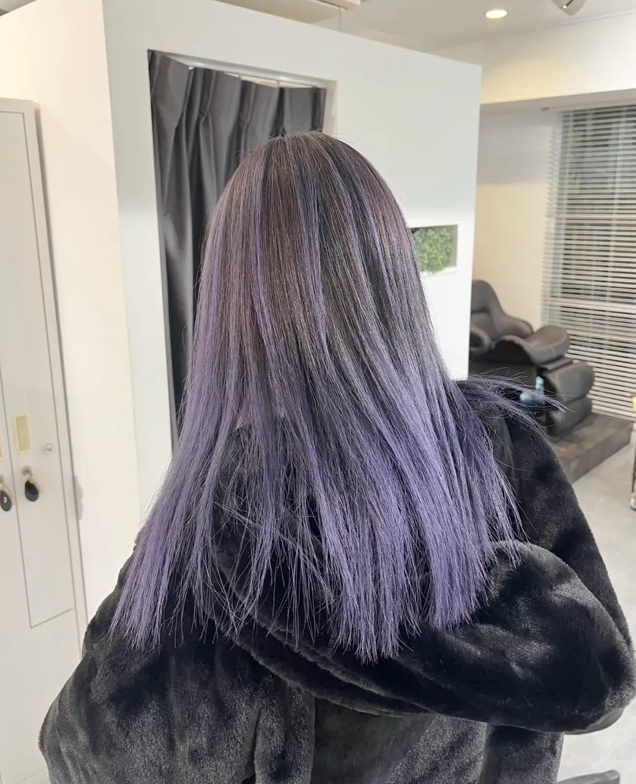 セミロング カラー バレイヤージュ ラベンダーカラー レイヤーカット ヘアカラー トリートメント 指名数No.1 /NAOYAのヘアスタイル