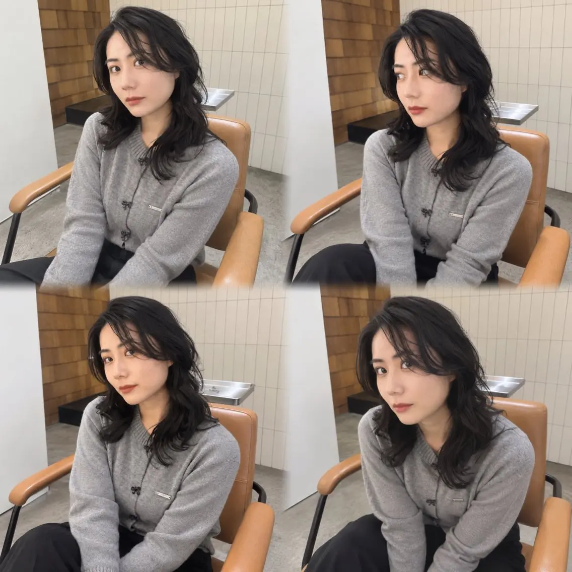 ロング 顔まわりレイヤー レイヤーカット パーソナルカラー診断 骨格診断 骨格診断/似合わせ カットあさみななこのヘアスタイル