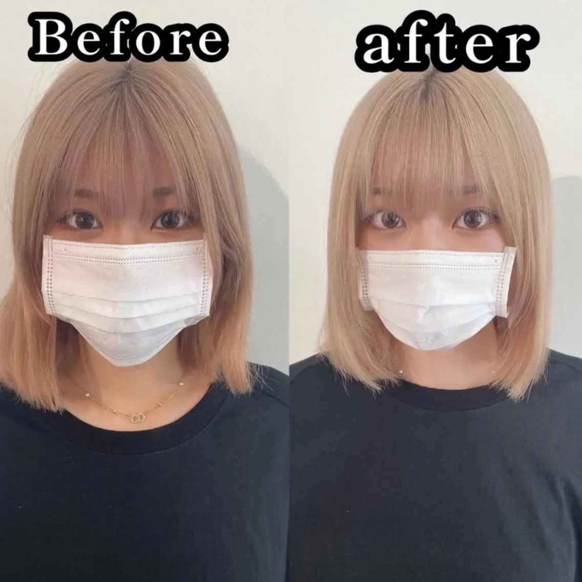ミディアム 縮毛矯正 トリートメント HIDE 矯正のヘアスタイル