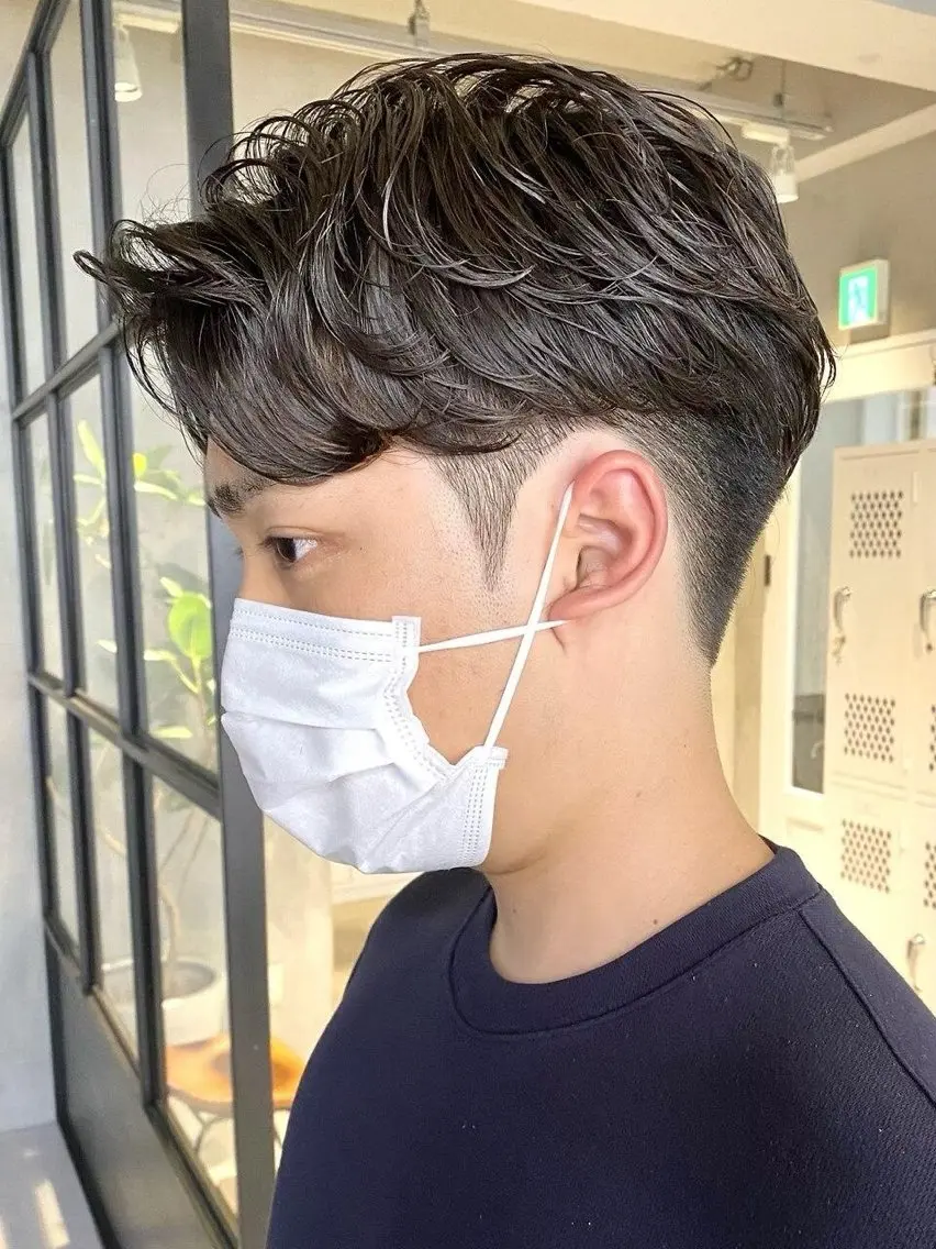 パーマ メンズ カット パーマ fifth原宿 宮部蓮のヘアスタイル