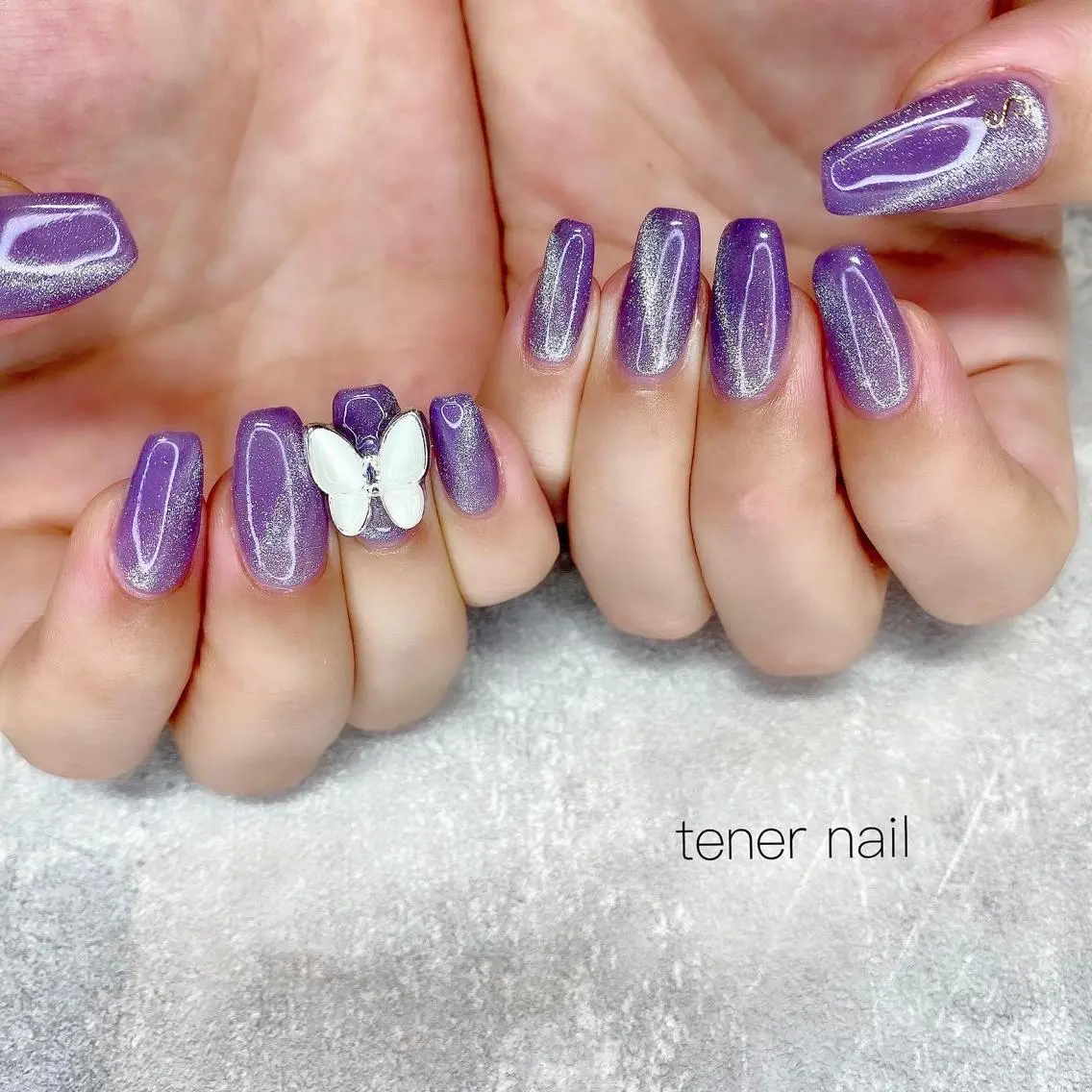 ネイル マグネットネイル マグネットワンカラー ワンカラーネイル テネルネイル tener nailのネイルデザイン