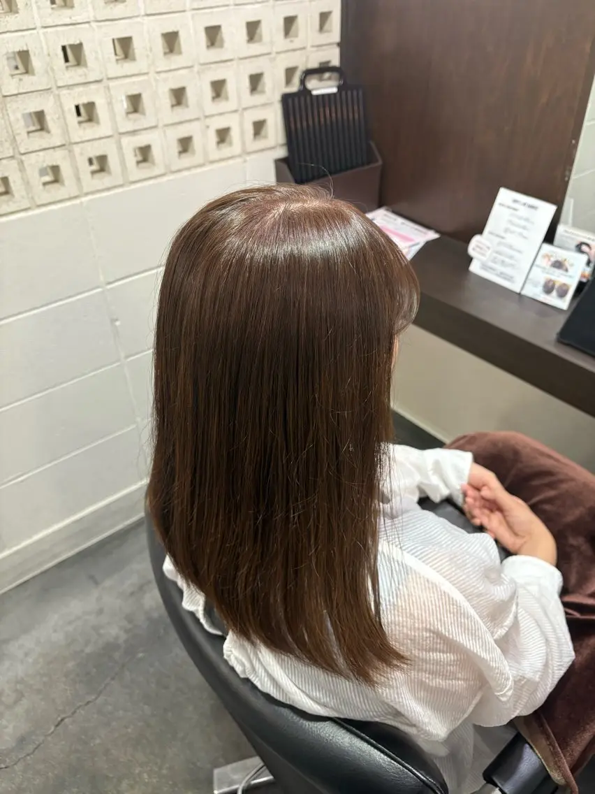 セミロング カラー ベージュカラー 奥山 和奏のヘアスタイル