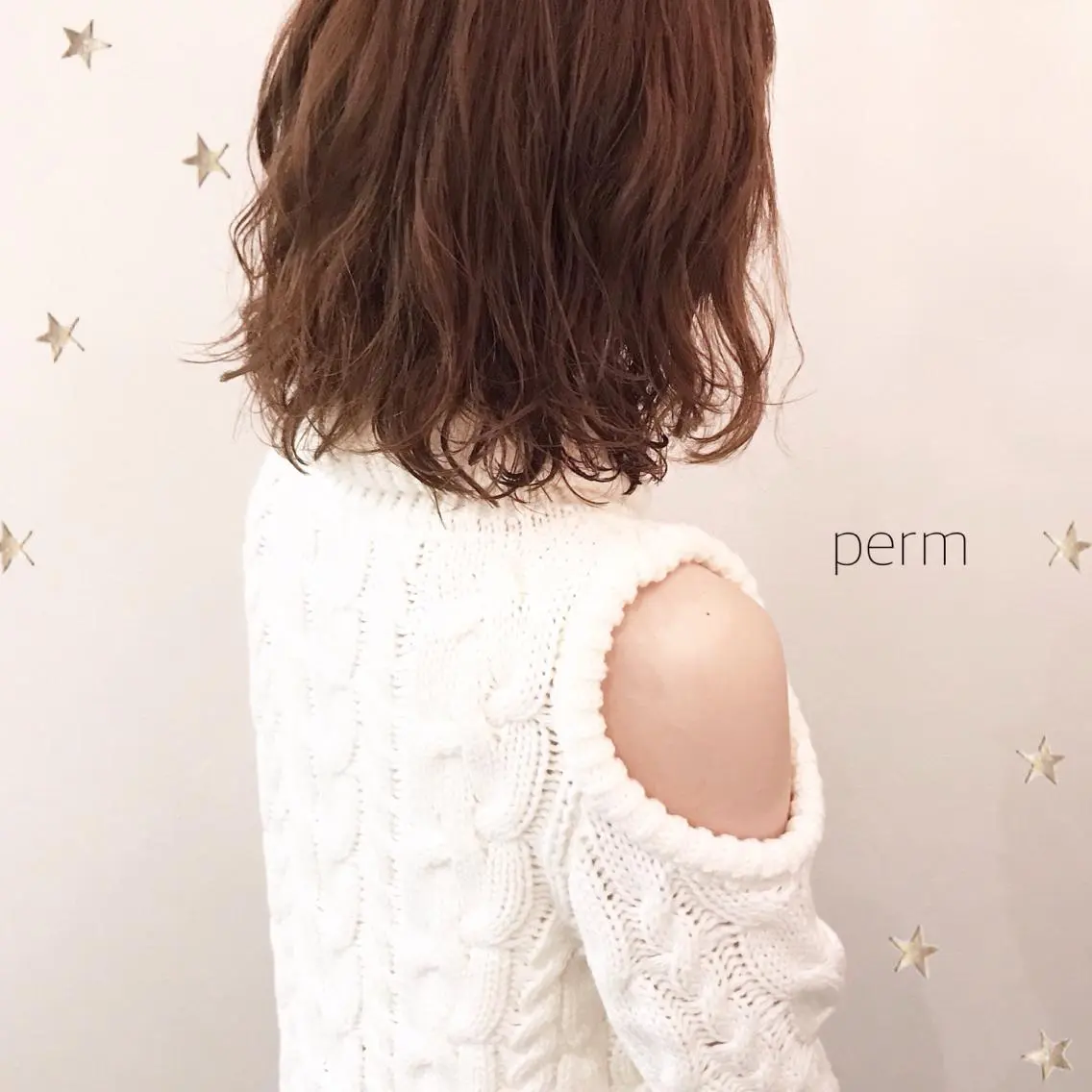 ミディアム パーマ 市川 千夏のヘアスタイル