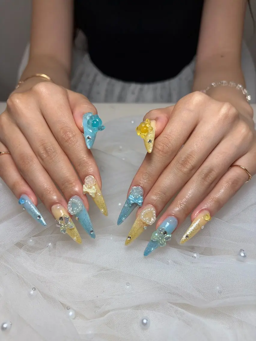 ネイル フットネイル ジェルネイル 韓国ネイル マグネットネイル 持ち込み Huyn Nail Shinjyukuのネイルデザイン